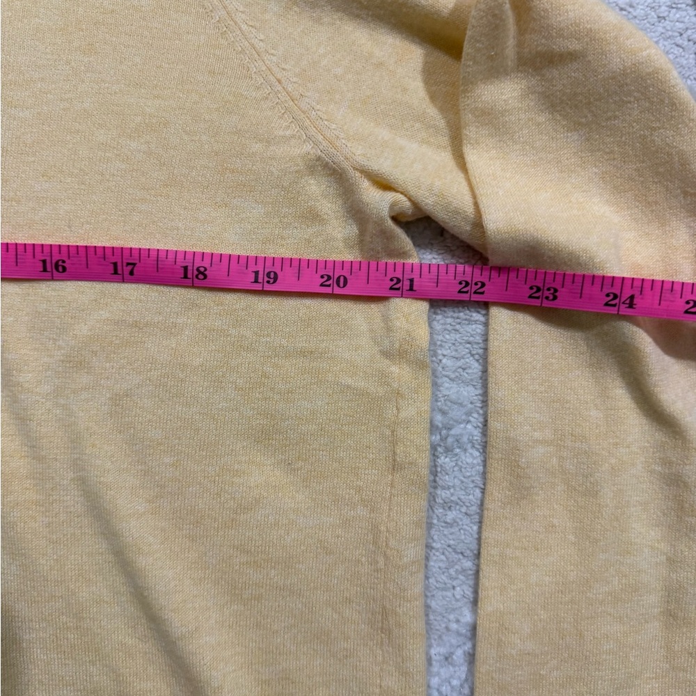 J.Crew Teddie Crewneck‎ Sweater XXL Yellow 100% Cotton Long Sleeve NWT - Picture 4 of 6